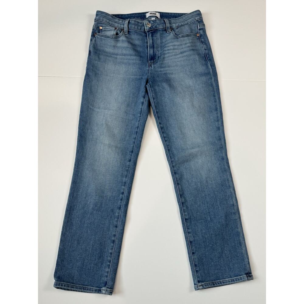 Paige Denim Amber Straight Leg Jeans Stretch Mid Rise Women's Size 30